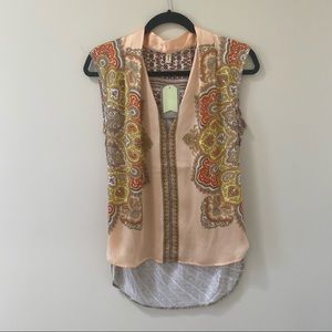 Anthropologie TINY Brand Cap Sleeve Silky Blouse